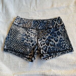 IAB MFG Women’s Compression Shorts for CrossFit in Blue Multi Animal Prints - 10
